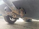 Seat Ibiza 6J Stossstange Stossfänger Bumper hinten blau Ausschnitt Anhängerkupplung unten