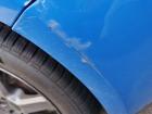Seat Ibiza 6J Stossstange Stossfänger Bumper hinten blau Ausschnitt Anhängerkupplung unten