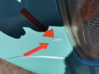 Toyota Yaris XP10 Kotflügel Fender Seitenwand vorn rechts 764 Light Aqua Delle
