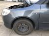 Skoda Fabia 5J Kotflügel vorn links Fahrerseite Seitenwand LF8J Antracit Grey